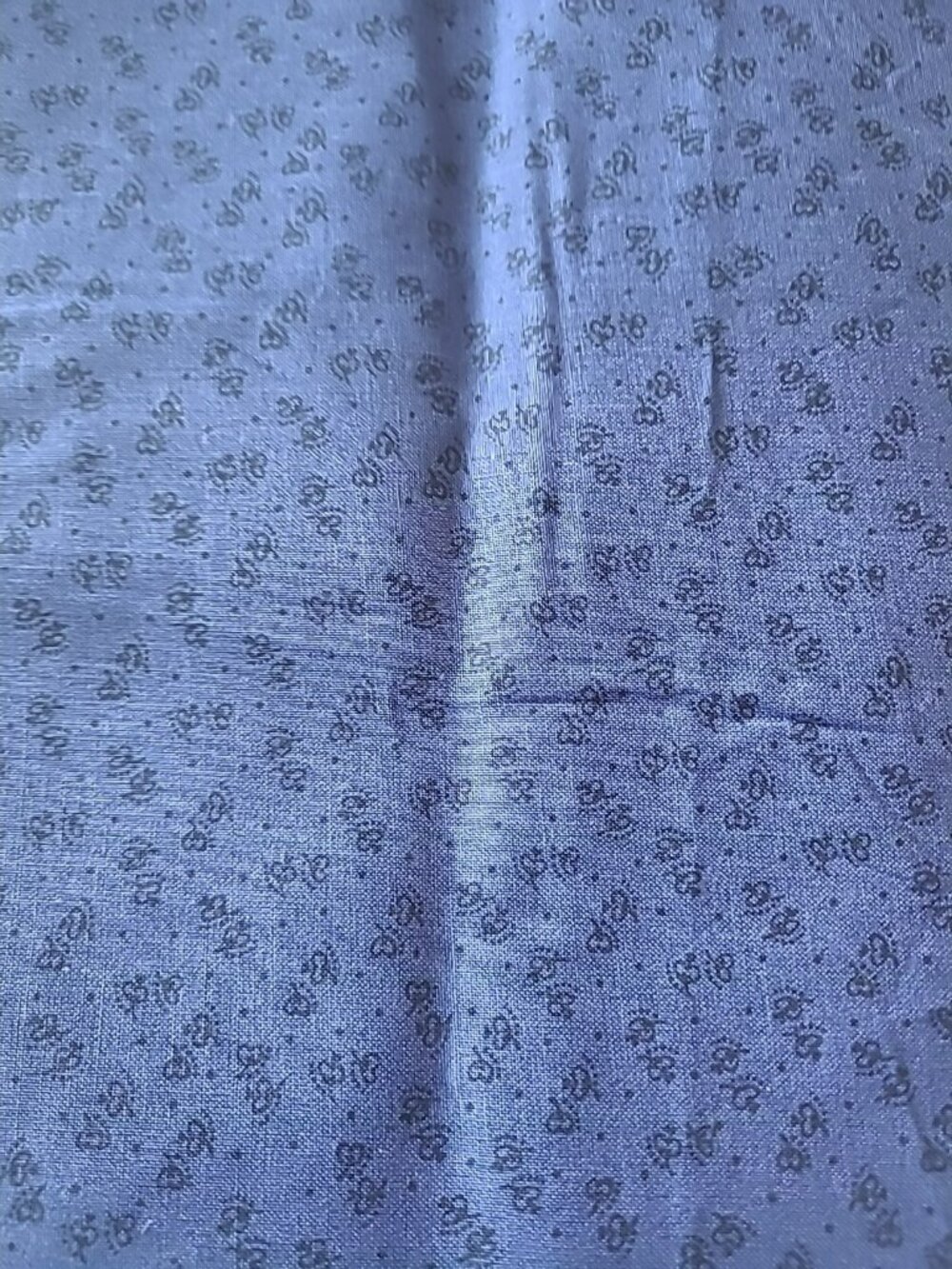 NEW 1+ yard Cotton Calico Blue Fabric with small black butterflies